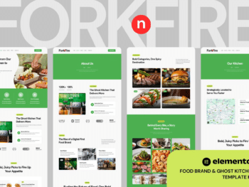 ForknFire - Kit de modelos Food Brand e Ghost Kitchen Elementor