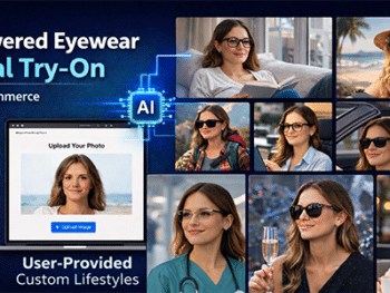 Pop-up virtual para experimentação de óculos com inteligência artificial | WooCommerce WordPress