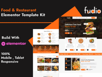 Fudio - Kit de modelos Elementor para alimentos e restaurantes