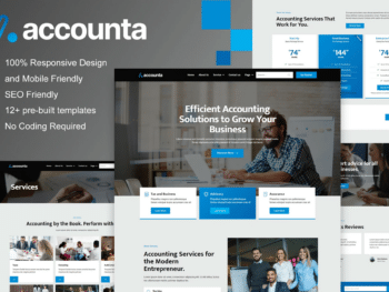 Accounta - Kit de modelos Elementor para empresas de contabilidade