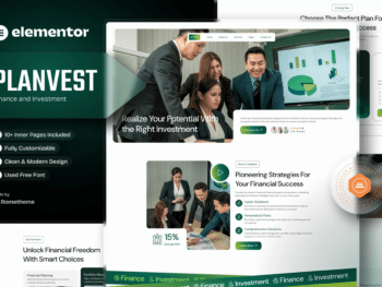Plantvest - Kit de Templates Elementor de Finanças e Investimentos