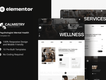 Calmistry - Kit de Templates Elementor para psicólogos de saúde mental