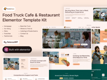 RodaRasa - Kit de Templates Elementor para Food Truck Cafe & Restaurant