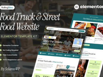 RollingBites - Kit de Templates Pro para Food Truck e Street Food Elementor