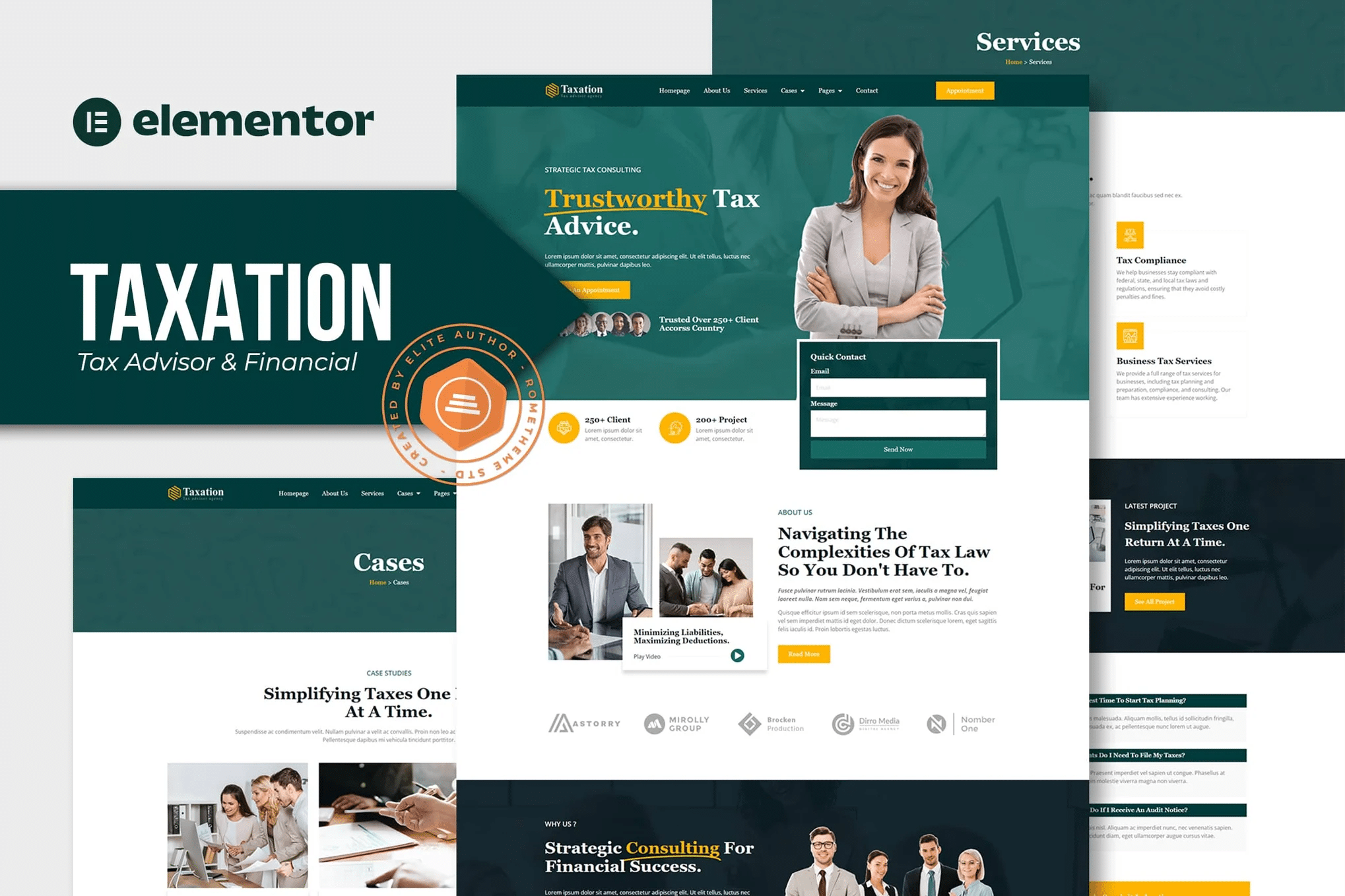 Tributation-Template Kit Elementor Pro para consultor tributário e consultoria financeira