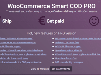 WooCommerce Smart COD PRO - A maneira mais fácil e segura de gerenciar pagamentos na entrega no WooCommerce.