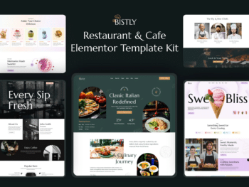 Bistly - Kit de Templates Elementor para restaurantes e cafés