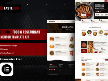Tastehub - Kit de modelos Elementor para alimentos e restaurantes