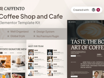 Caffento - Kit de Templates Elementor para cafeteria e café