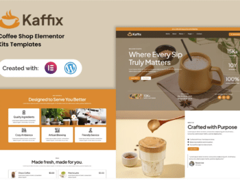 Kaffix - Kit de Templates Elementor para cafeteria e café