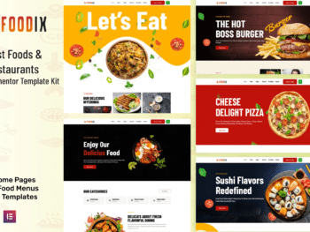 Foodix - Kit de Templates Elementor para restaurantes e comidas rápidas