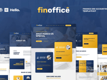 FinOffice - Template Kit Elementor de Finanças e Contabilidade