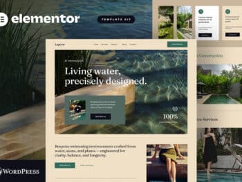 Lagoon — Kit de Templates Elementor para Construção de Piscinas e Arquitetura Paisagística