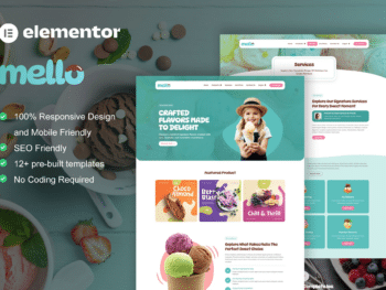 Mello - Kit de Templates Elementor para Sorveteria e Empresa