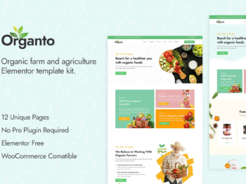 Organto - Kit de Templates Elementor para alimentos orgânicos