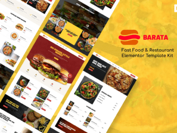 Barata - Kit de Templates Elementor de Fast Food & Burger