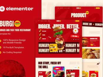 Burgio - Kit de Templates Elementor para Hambúrgueres e Restaurantes de Fast Food