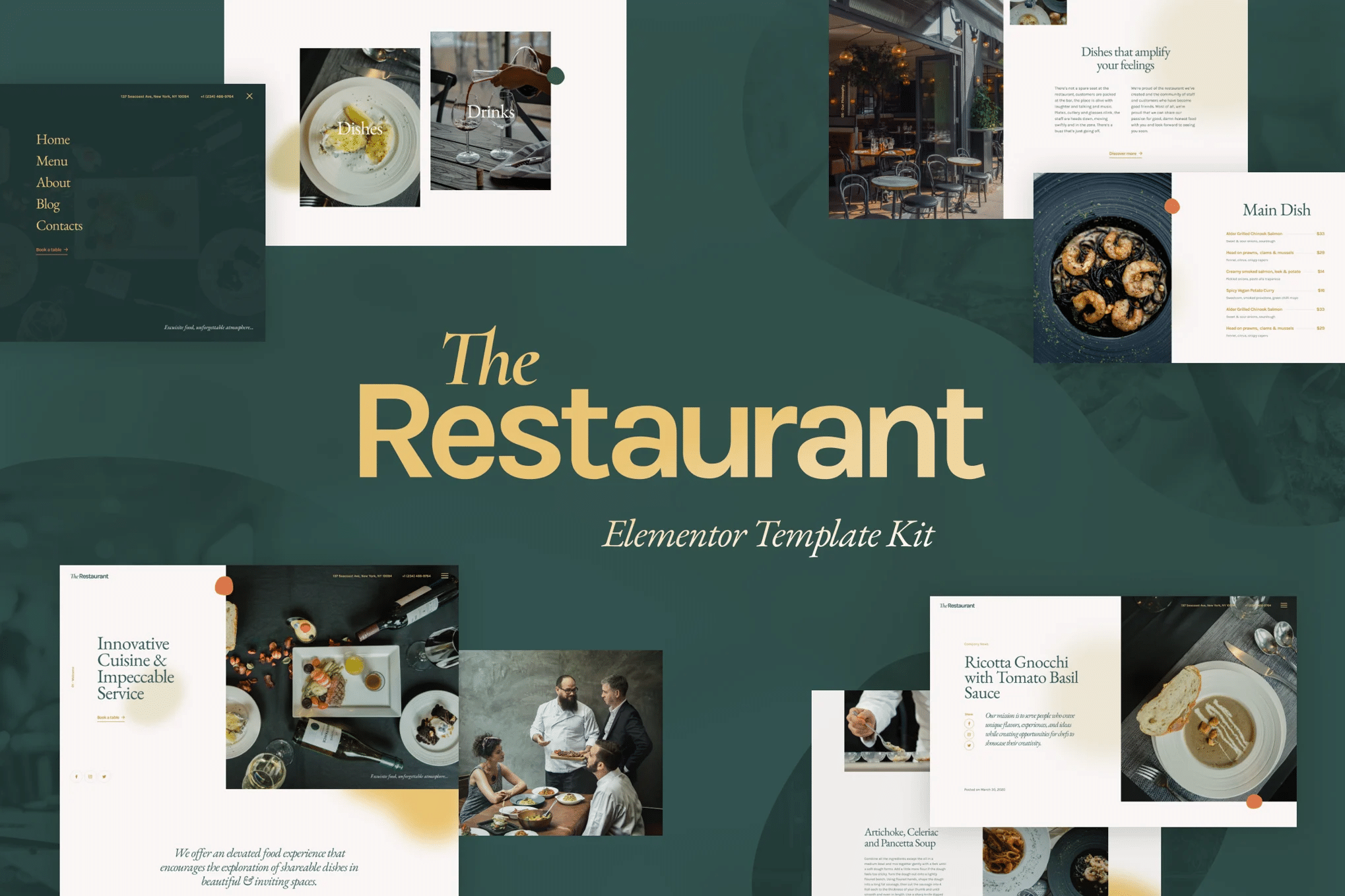 The Restaurant – Kit de modelos Elementor Pro