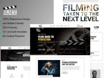 Sinema - Kit de Templates Elementor para Film Maker e Estúdio de Cinema