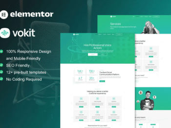 VoKit - Template Kit Elementor de serviços de locução
