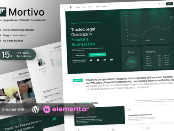 Mortivo - Kit de modelos Elementor para corretor de hipotecas