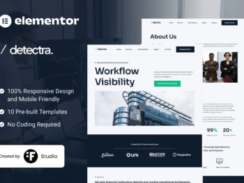 Detectra - Kit de Templates Elementor de Otimização de Processos de Negócios