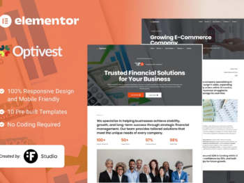 Optivest — Kit de Templates Financeiro e de Investimento Elementor