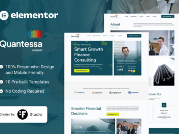 Quantessa — Kit de Templates Elementor de Consultoria Financeira e Empresarial