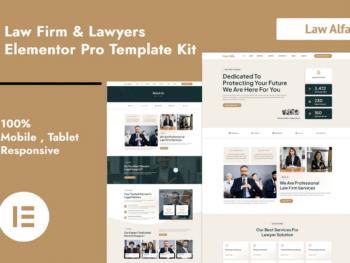LawAlfa - Kit de modelos Elementor Pro para escritórios de advocacia e advogados