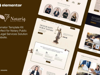 Notariq - Kit de Templates Elementor de Serviços Jurídicos e Notários Públicos