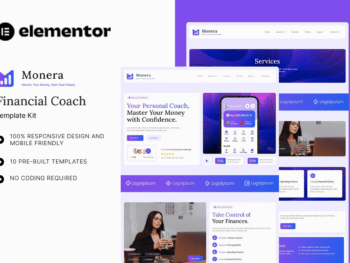 Monera - Kit de modelos Elementor do Financial Coach