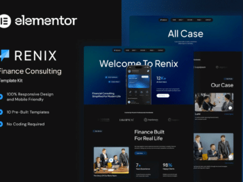 Renix - Kit de Templates Elementor de consultoria financeira