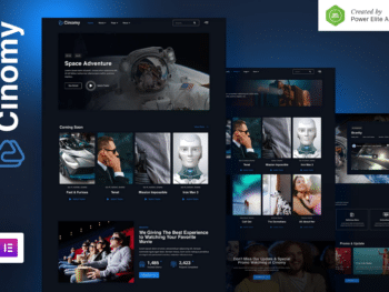 Cinomy — Kit de Templates Elementor para serviços de TV e streaming de filmes