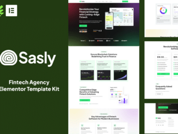 Sasly - Kit de Modelos Elementor para Agência Fintech