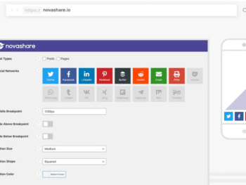 Novashare – Plugin de compartilhamento social para WordPress