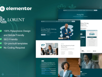 Lorent - Kit de Templates para Consultor Financeiro e Elementor de Investimentos