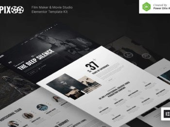 Pixoo - Template Kit Elementor para cineastas e estúdios de cinema