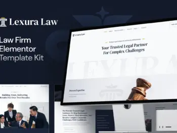 Lexura - Kit de modelos Elementor para escritórios de advocacia