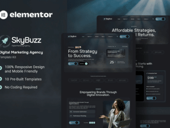 Skybuzz - Kit de Modelos Elementor para Agência de Marketing Digital