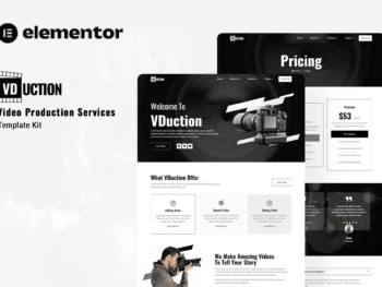 VDduction - Template Kit Elementor para serviço de produção de vídeo