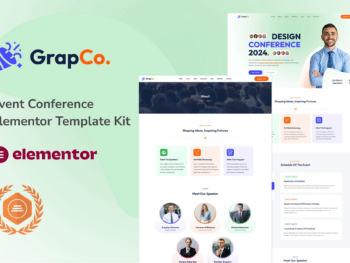 Grafco - Kit de modelos Elementor para conferências de eventos