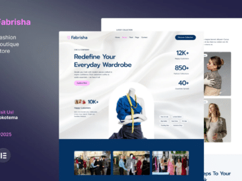 Fabrisha - Kit de Templates Elementor para sites de lojas de moda