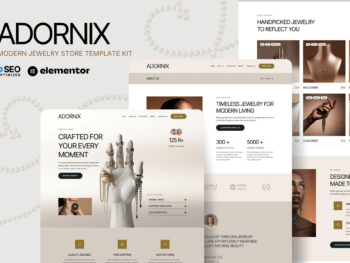 Adornix - Kit de Templates Elementor para joalheria moderna