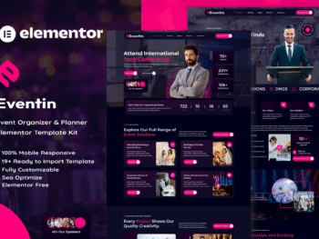 Eventin - Kit de modelos Elementor para organizador e planejador de eventos