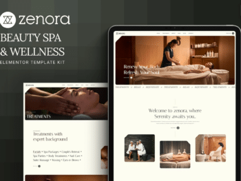 Zenora - Kit de Templates Elementor para Spa e Bem-Estar de Beleza