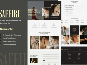Saffire - Kit de modelos Elementor de joias de luxo