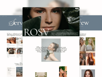 Rosavie - Kit de modelos Elementor para salão de beleza Soft Luxe