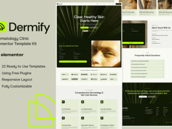 Dermify - Kit de modelos Elementor para Clínica Dermatológica
