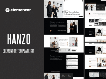 Hanzo - Kit de Templates Elementor para Galeria de Arte Moderna e Museu