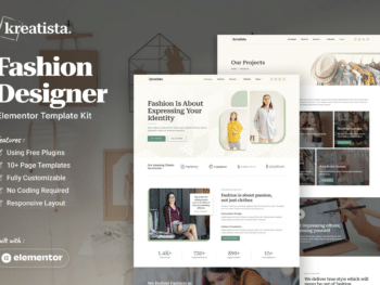 Kreatista - Kit de Templates Elementor para designers de moda